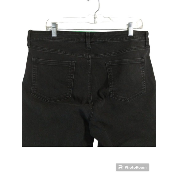 Charter Club Jeans Size 16 Bristol Skinny Zip Cotton Poly Blend Black Casual - Picture 4 of 12